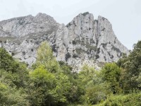Visto de los Picos de Europa desde el Albergue de Cabañes, Camino Lebaniego, Valle de Liébana