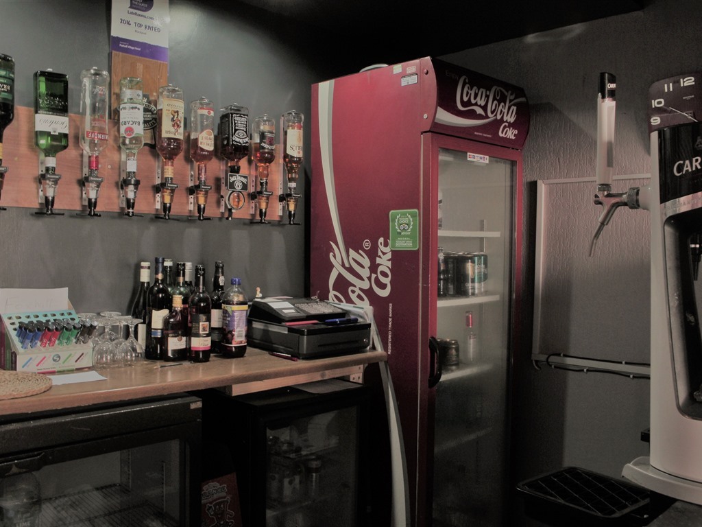 Drinks behind the bar Drinks behind the bar