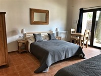 Prices of garden suites. Suites have a fridge in each room and a shared exterior kitchen with gas BBQ with gas ring between the 6 suites