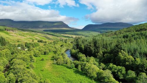 Ariel View from the property towards Ben Wyvis