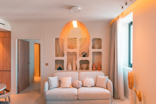 Salon avec vue sur le Vieux Port