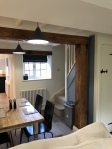 Dining room area with stairway