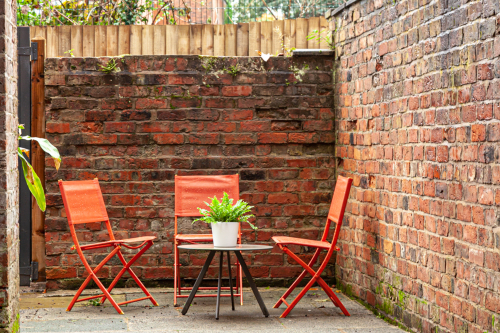 Outdoor seating at The Courtyard