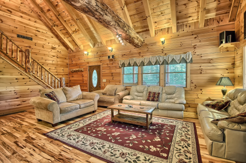 Great Room, from Dining Room, Rocky View Lodge