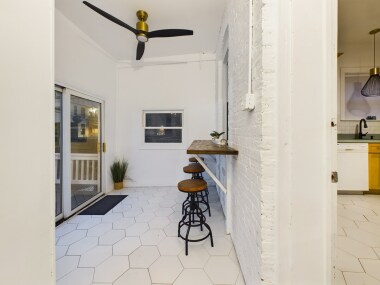 An intimate outdoor bar, perfect for sunset cocktails or al fresco mornings.