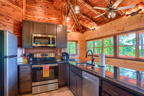 Full Kitchen Details, Soaring Eagle Luxury Treehouse