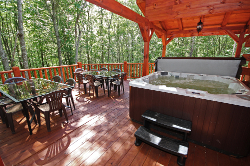 Hot Tub 1 and Outside Dining Table & Chairs, on Deck, main level
