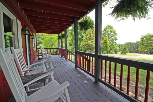 Rocking Chairs on Front Porch, looking North, Southern Belle Lodge