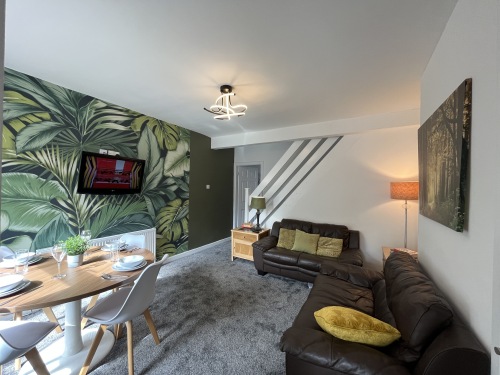 Stylish and comfy open plan living room