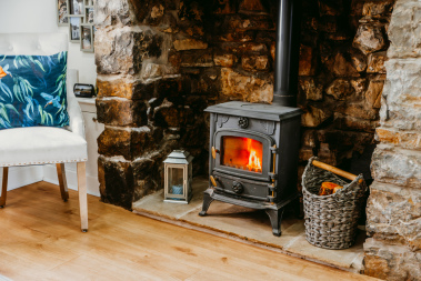 log burner with seating 