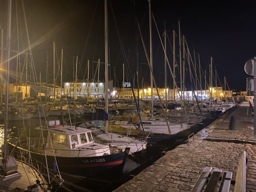 le port en soirée