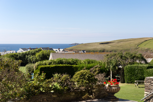 Terrace view looking at Trevone's Round Hole