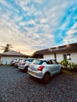 Vue sur le parking client