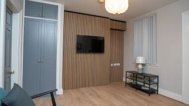 stylish seating area to  relax in