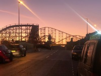 A few minutes walk from the Pleasure Beach