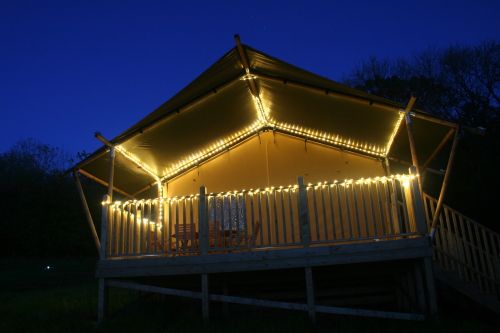 Beautifully lit decking for relaxing evenings