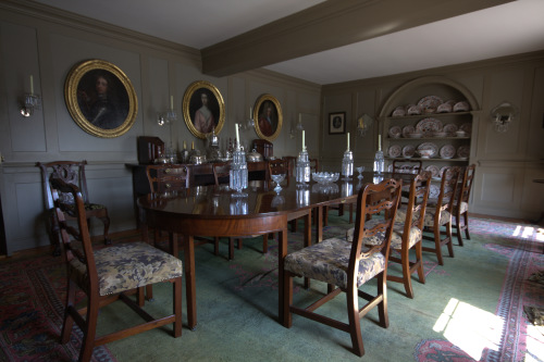 panelled dining room