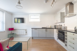 Stylish grey gloss kitchen