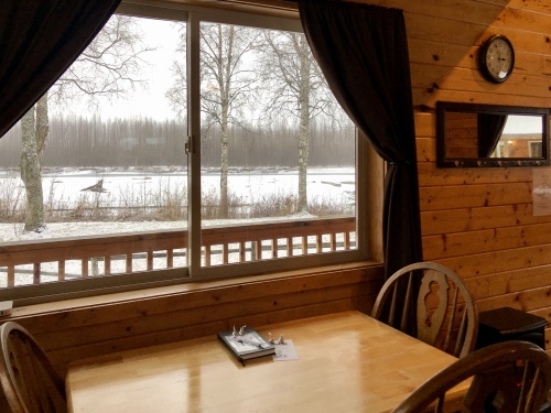 winter view from dining room window