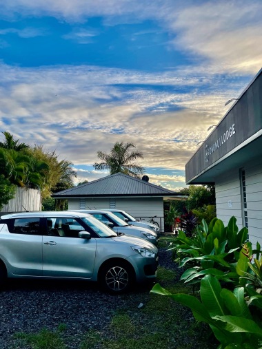 Vue sur le parking client