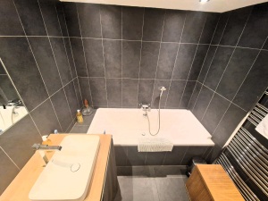 Salle de bain avec baignoire
