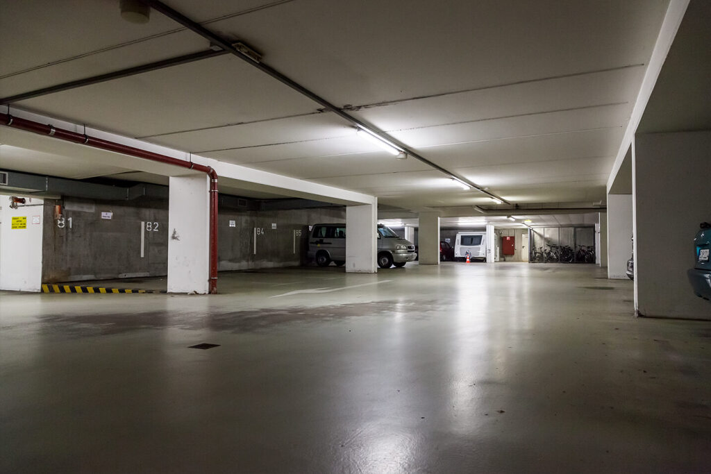Abschließbare Tiefgarage