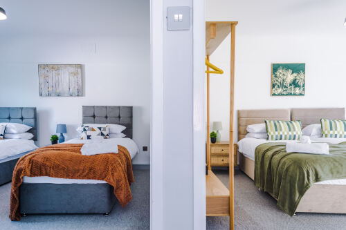 Master bedroom and bedroom 2