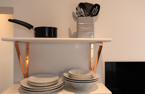 Fully equipped kitchen at Flat 3B