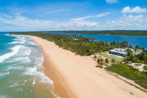 Top view of the house & beach