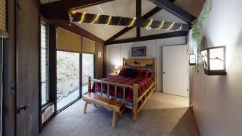 Turkey Ridge Lodges - Tree Tops # 8 - Bedroom # 2 / Queen bed with walkout deck