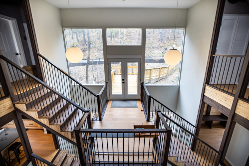 The main entrance highlights the open floor plan and abundance of natural light.