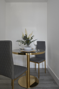 Functional and inviting dining area to enjoy home-cooked meals.