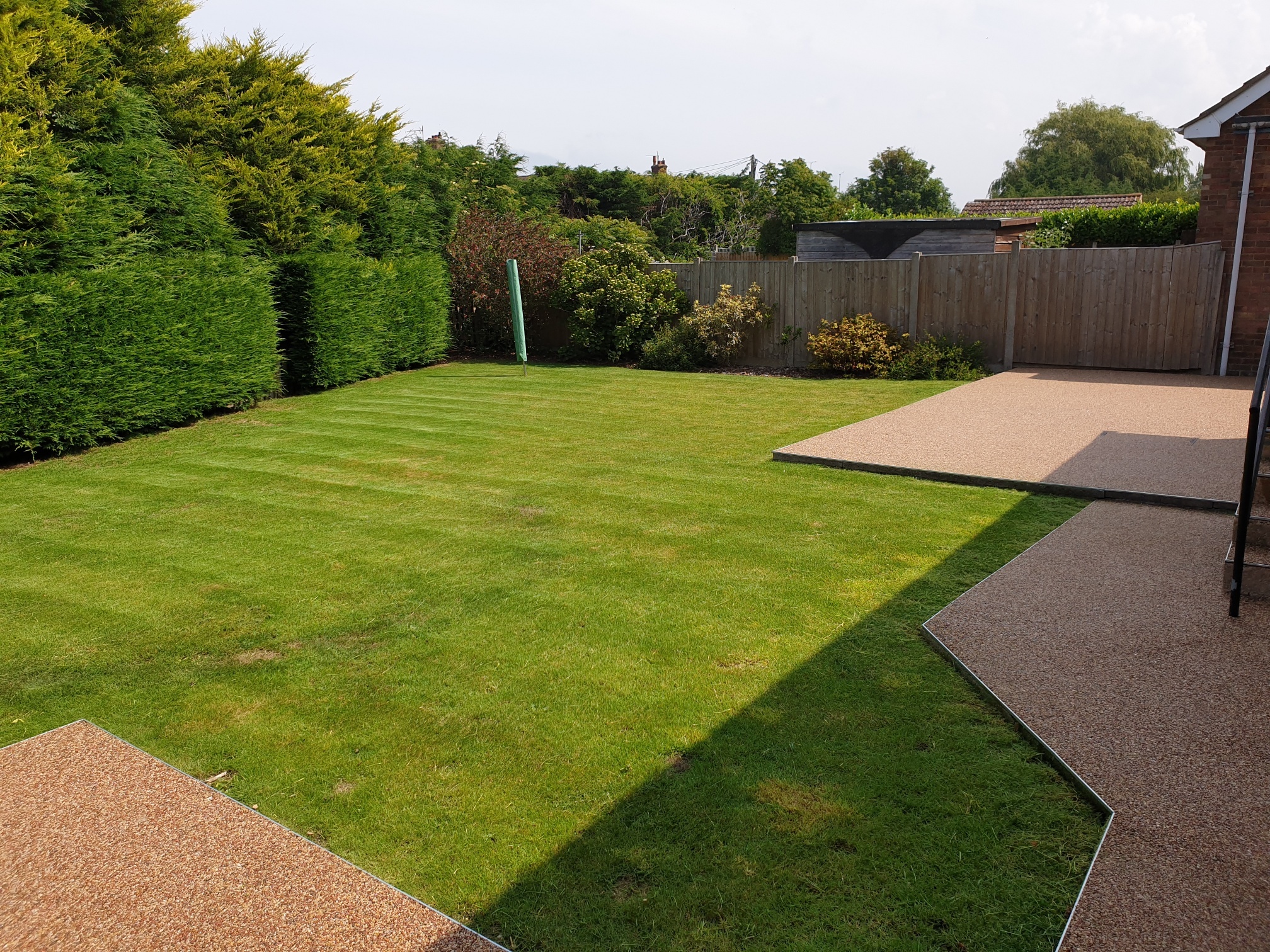 Rear garden lawn and pation