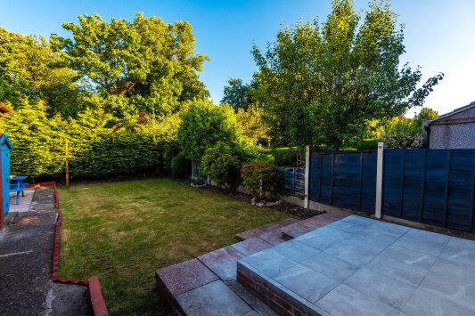 Garden area (table and chairs are now on the patio) - image taken before garden furniture arrived