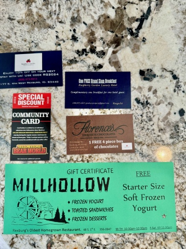 ONE Free breakfast, free treats from local. 