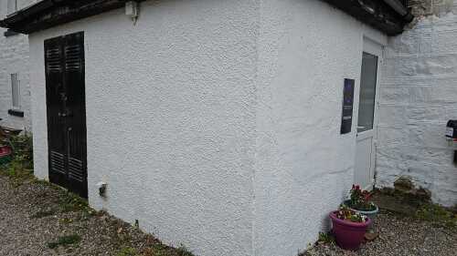 White door on right is communal door - entrance and up stairs to Stag View Front Door