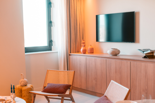 Salon avec vue sur le Vieux Port