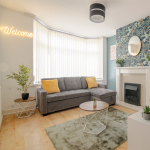 Comfy Living room with sofa bed