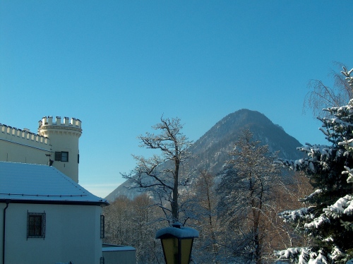 Blick zum Schloss Marzoll und Staufen