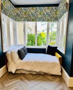 Sofa turns into a small double with mattress topper suitable for 2 children or 1 adult, an additional bed is available for the room if needed