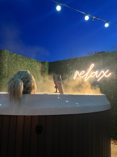 Relax  in the hot tub