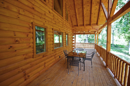 Looking along left side of Deck, toward front of Timberwolf Retreat
