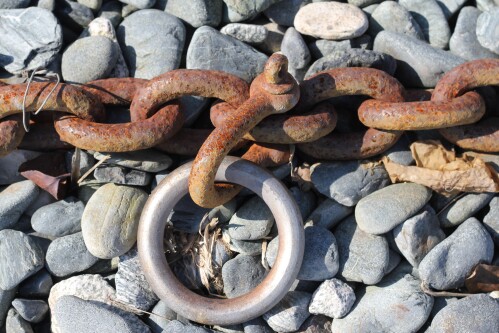 Porthallow beach boat winch cable 
