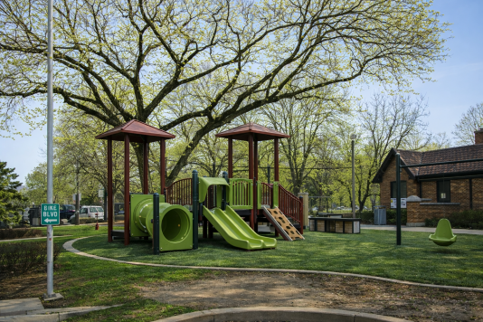 We are happy top have two public playgrounds at a 0.4 mile walking distance. 