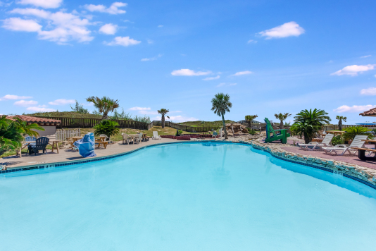 Umbrellas and more loungers are setup in the season