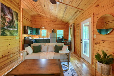 Open floor plan with living room and kitchen