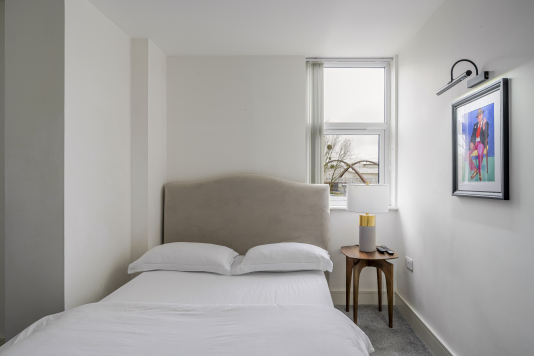 Beautifully designed main bedroom with a Bang & Olufsen TV with Sky (sky sports/sky cinema, Netflix etc…)