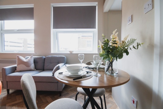 dining and sitting area