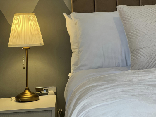 Inviting bedroom designed to help you unwind after a busy day.