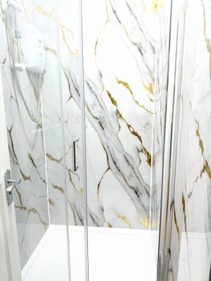 This photo represents the communal shower located on the ground floor